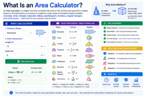 Formula for Volume of a Cube explained alongside Area Calculator concepts, geometric shapes, area formulas, and cube volume calculations for students and engineers.